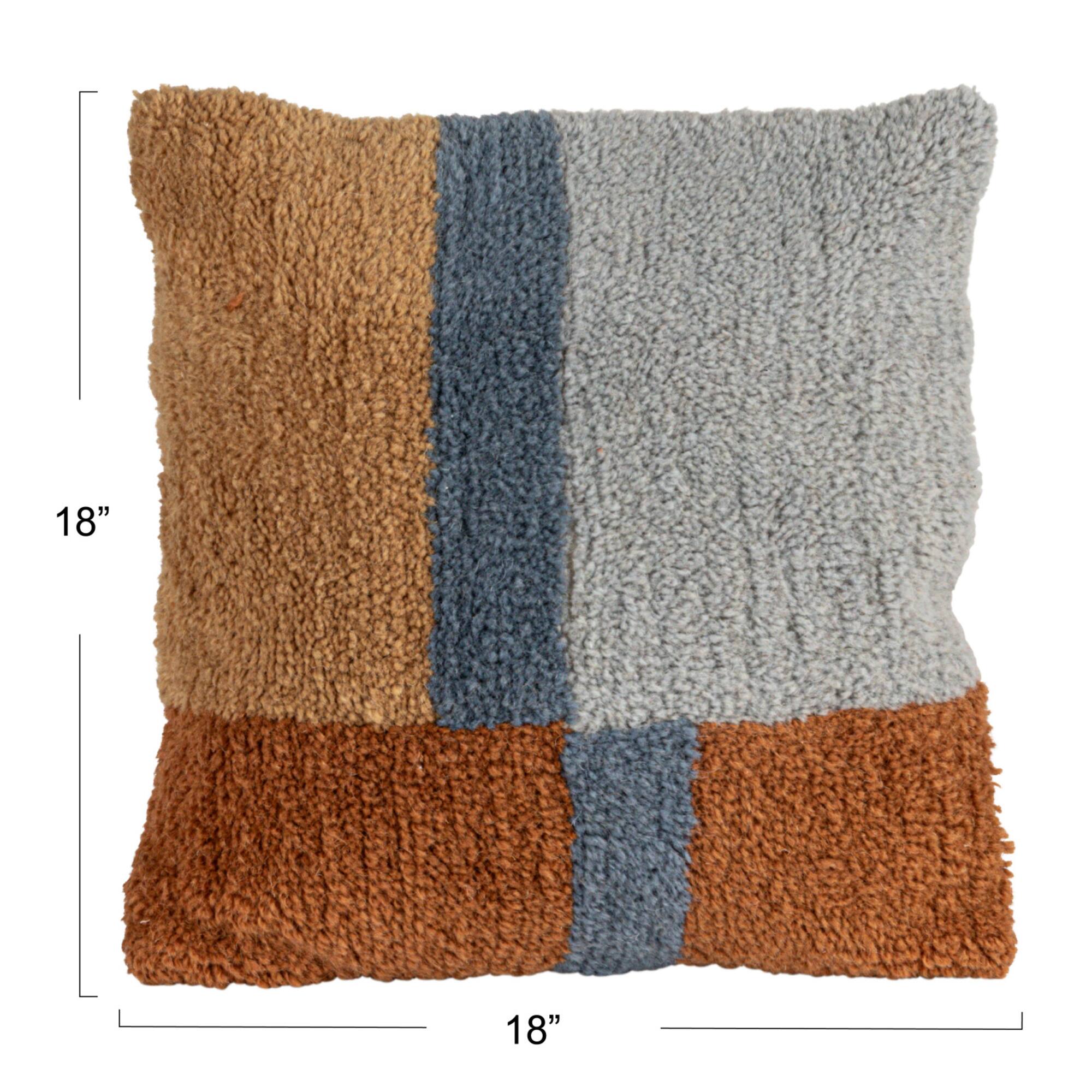 Hello Honey® 18" x 18" Terra Firm Woolen Harmony Pillow